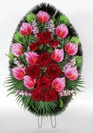 Венки малые | Большой выбор ритуальных малых венков разных форм и расцветов.